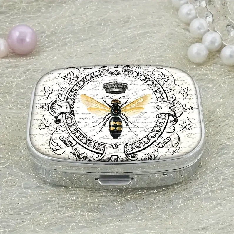 ピルボックス　ピルケース　PILLBOX PILLCASE アンティーク ピルケース 蜂 ヴィンテージ 可愛い ピルボックス 携帯 アクセサリー