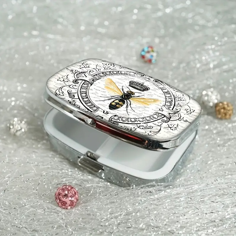 ピルケース 蜂 ヴィンテージ 可愛い ピルボックス 携帯 アクセサリー