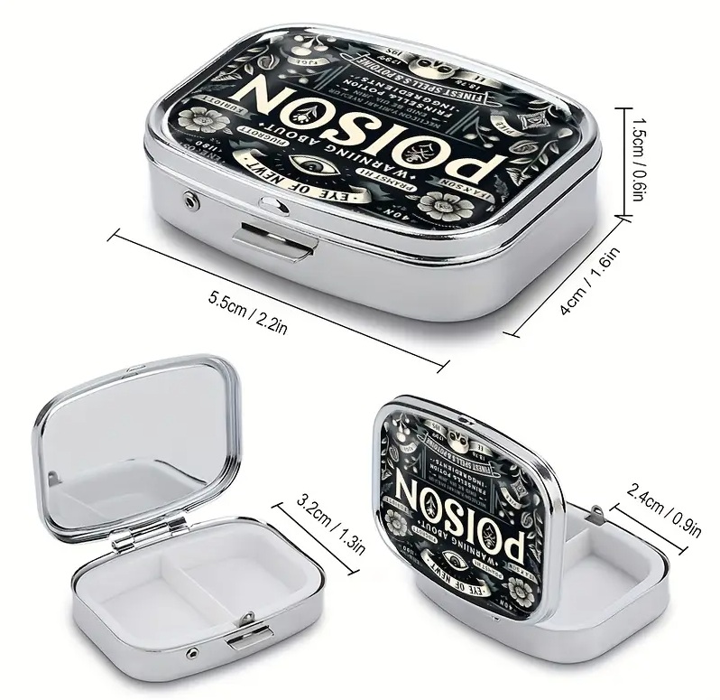 鼈甲細工小箱　小物入れ/ピルケース ピルケース ゴシック 毒 ピルボックス 携帯 アクセサリーケース マルチ