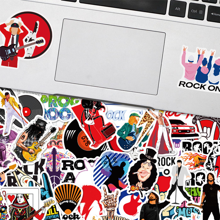 50枚 ステッカー クール ロック 音楽 パンク 防水 耐水 シール