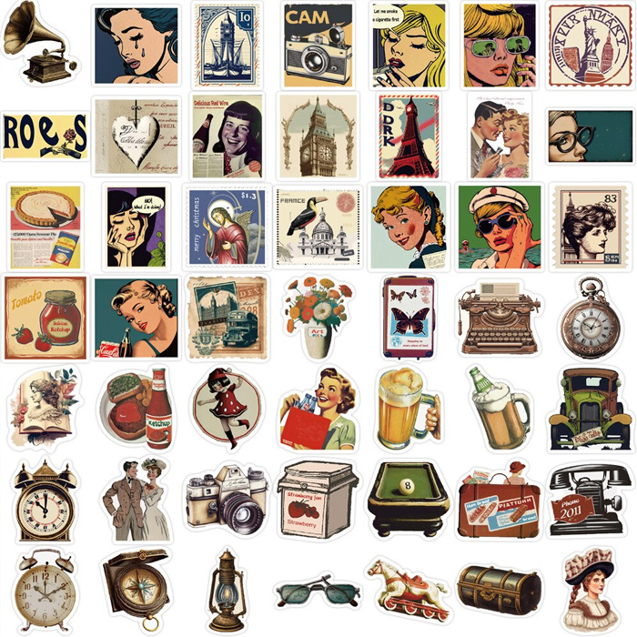 レトロステッカー詰め合わせ　ed88888 レトロステッカー詰め合わせ ed88888 レトロステッカー詰め合わせ