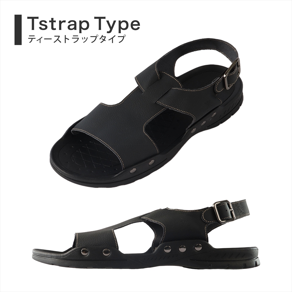 日本製 レザー サンダル 踵付き ブラック 本革 歩きやすい 滑りにくい メンズ レディース レザー...