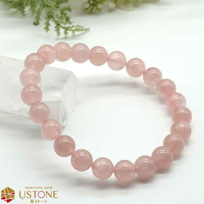 ローズクォーツ ブレスレット ディープローズクォーツ 8mm 天然石