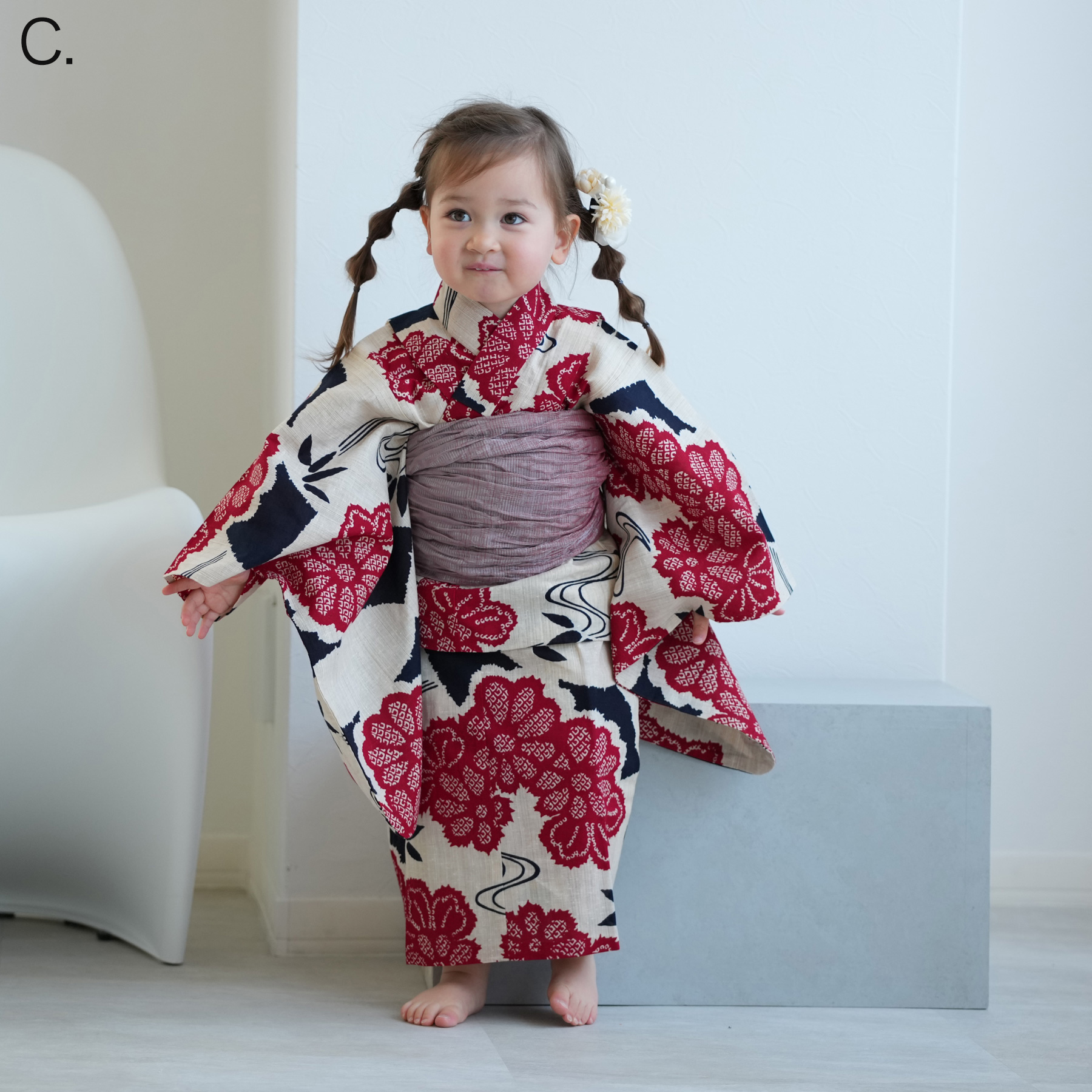 子供用浴衣反物　新品未使用　綿100% てんとう虫　花 6510192601_cd66f6ee-9cdc-4e16-