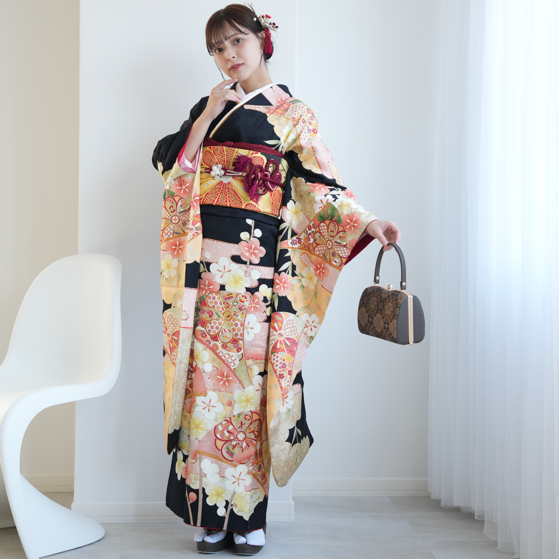 振袖 レンタル 成人式 21点セット レトロ ...の詳細画像3