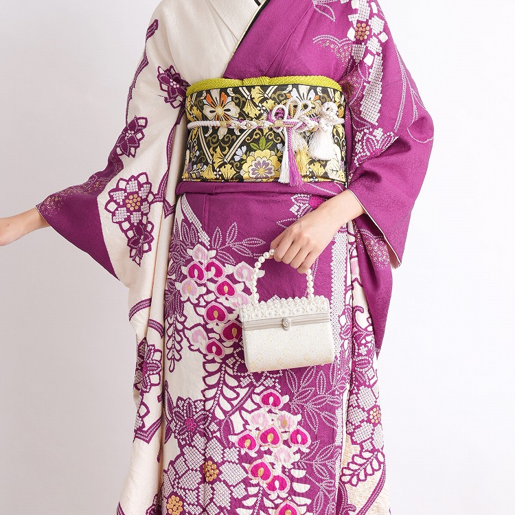 振袖 レンタル 成人式 21点セット レトロ モダン 古典 成人式セット 花