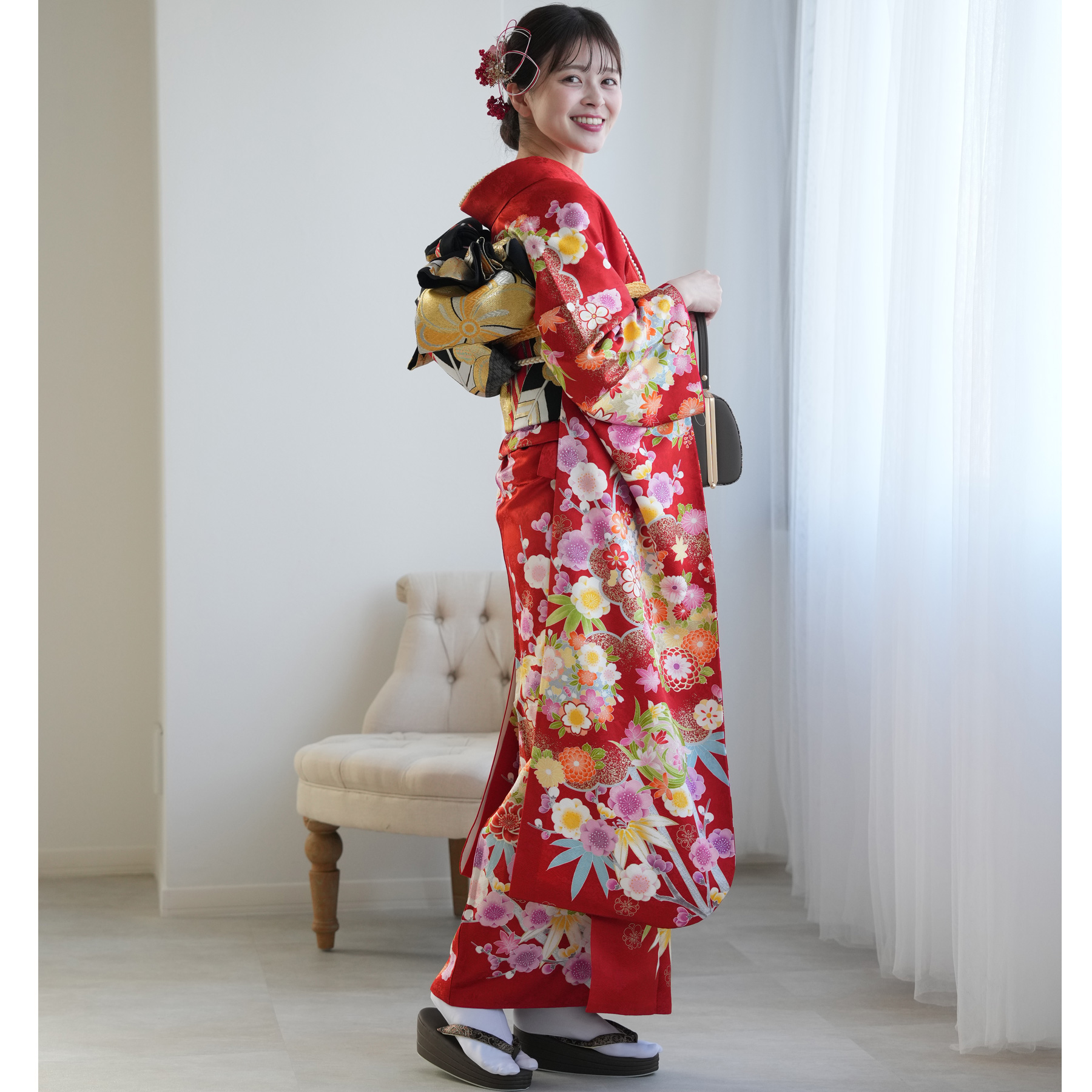 振袖 レンタル 成人式 21点セット レトロ ...の詳細画像4