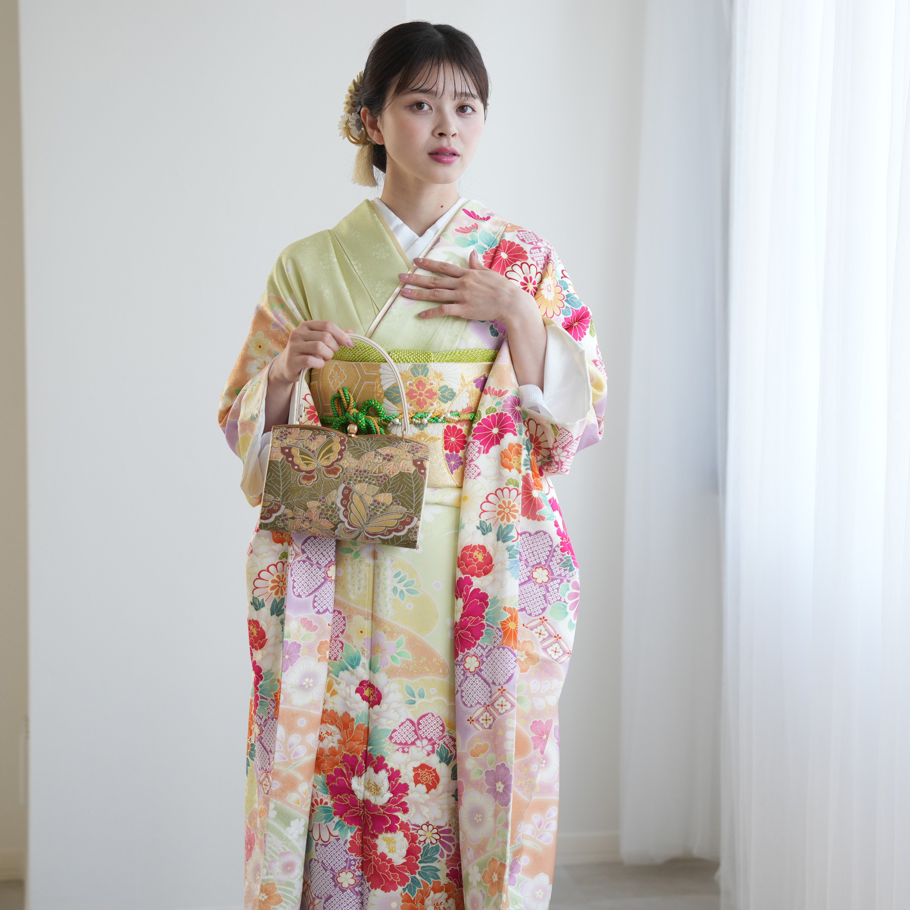 振袖 レンタル 成人式 21点セット レトロ 古典 結婚式 結納 前撮り