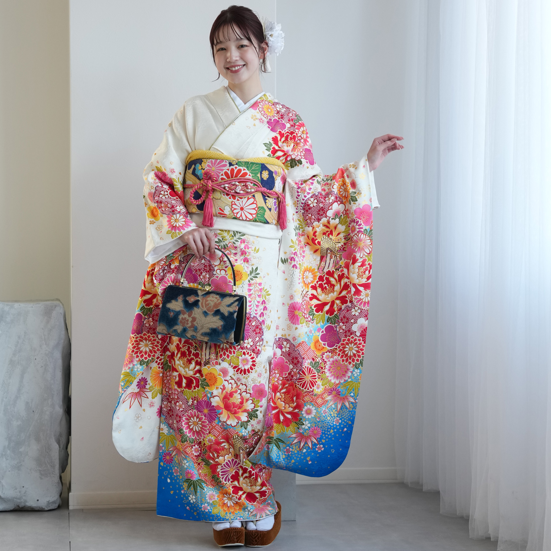 振袖 レンタル 成人式 21点セット レトロ 成人式セット 結婚式 結納 前