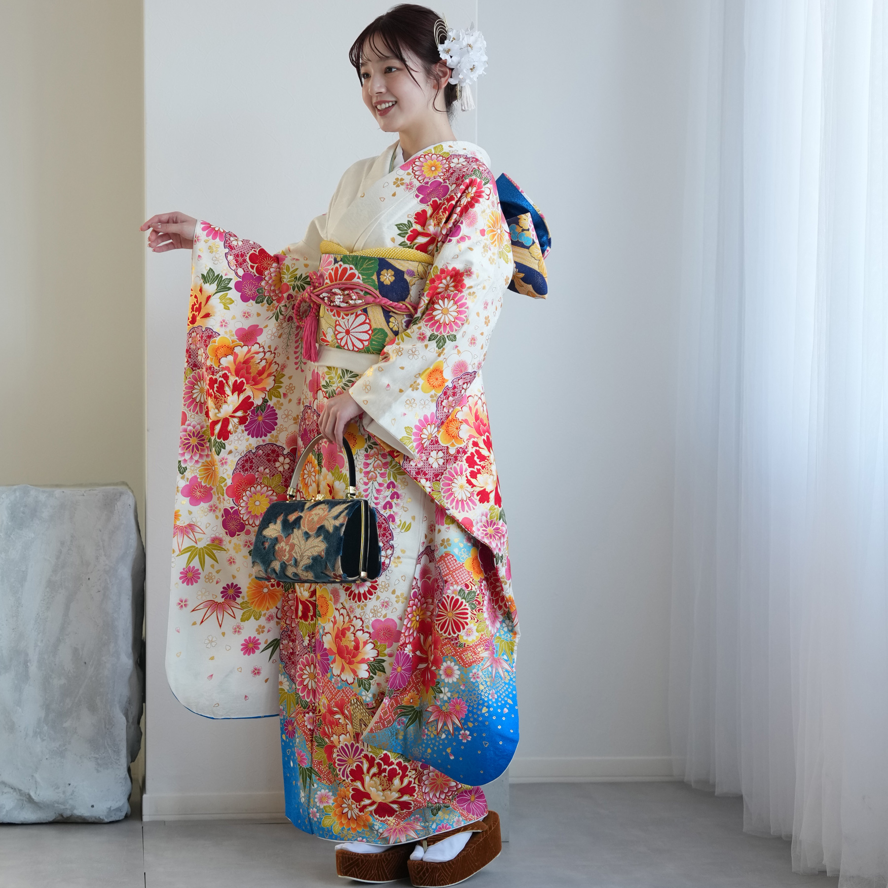 振袖 レンタル 成人式 21点セット レトロ 成人式セット 結婚式 結納 前