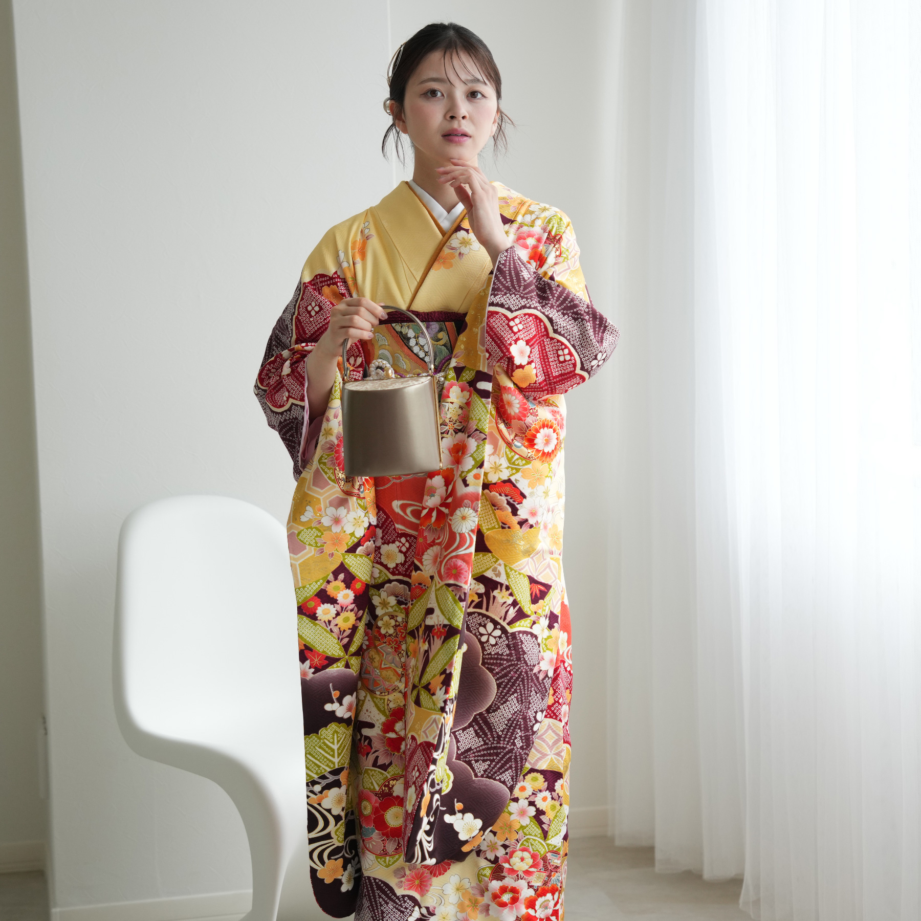 あ*お様 最終出品　振袖セット　アンティーク　　レトロ柄　　成人式 レンタル 振袖 成人式 結婚式 21点セット 古典柄 レトロ