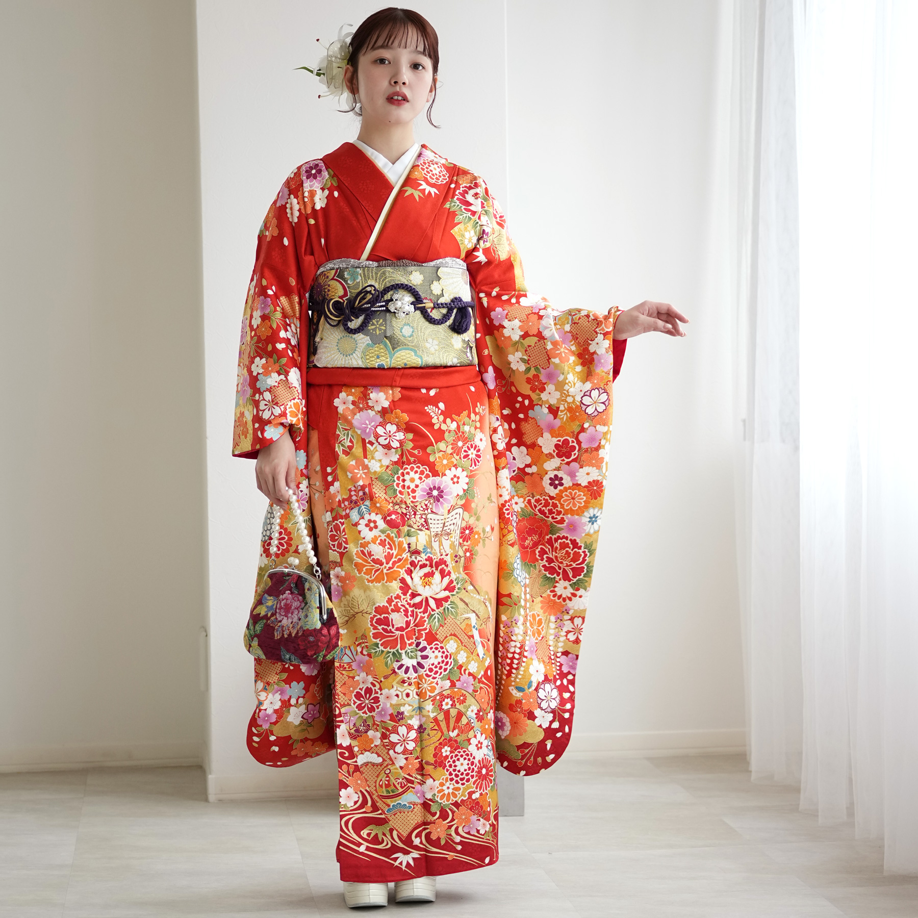 振袖 レンタル 成人式 21点セット レトロ 古典 結婚式 結納 前撮り