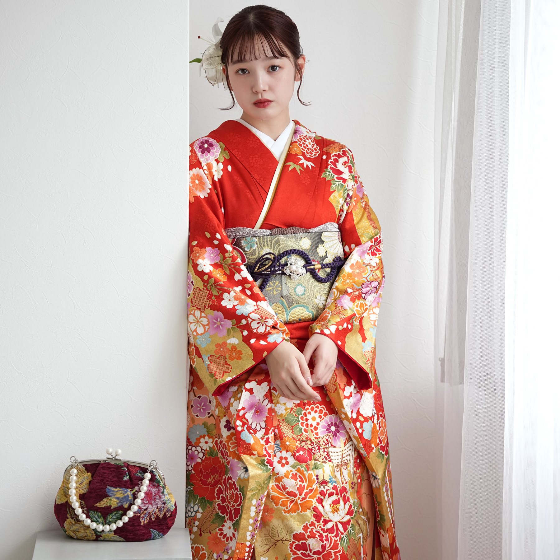 振袖 レンタル 成人式 21点セット レトロ 古典 結婚式 結納 前撮り