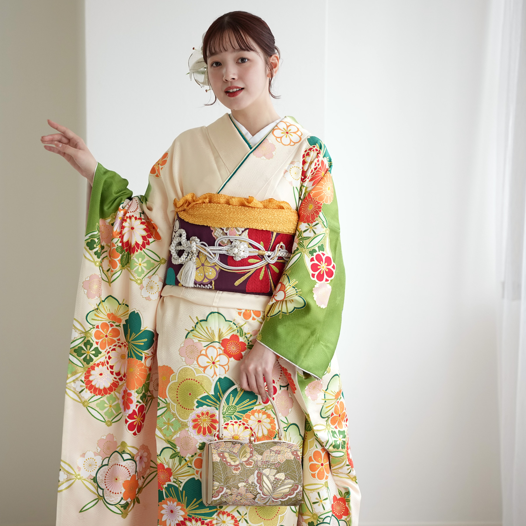 振袖 レンタル 成人式 21点セット レトロ 古典 結婚式 結納 前撮り
