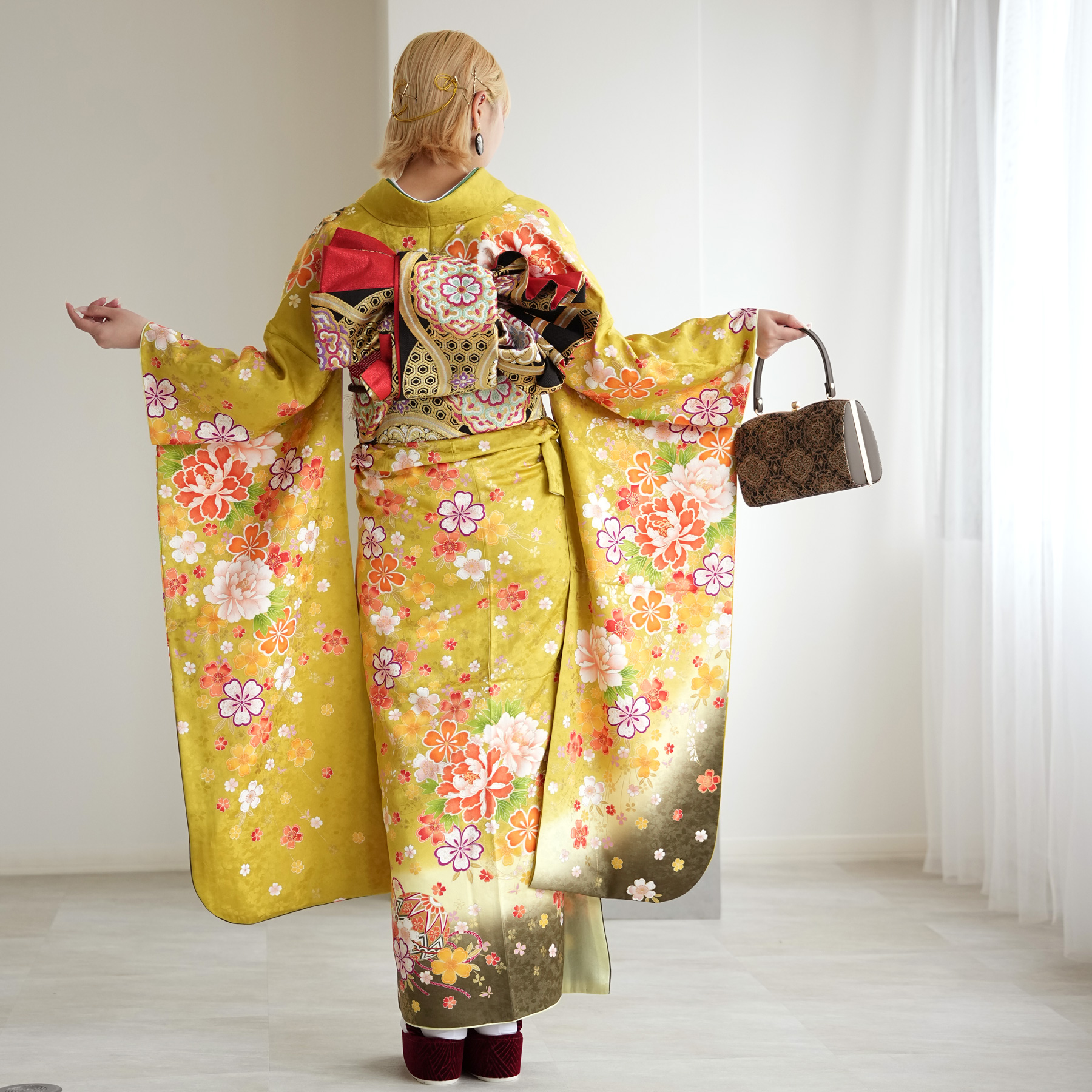 振袖 レンタル 成人式 21点セット レトロ 結婚式 結納 前撮り 成人式