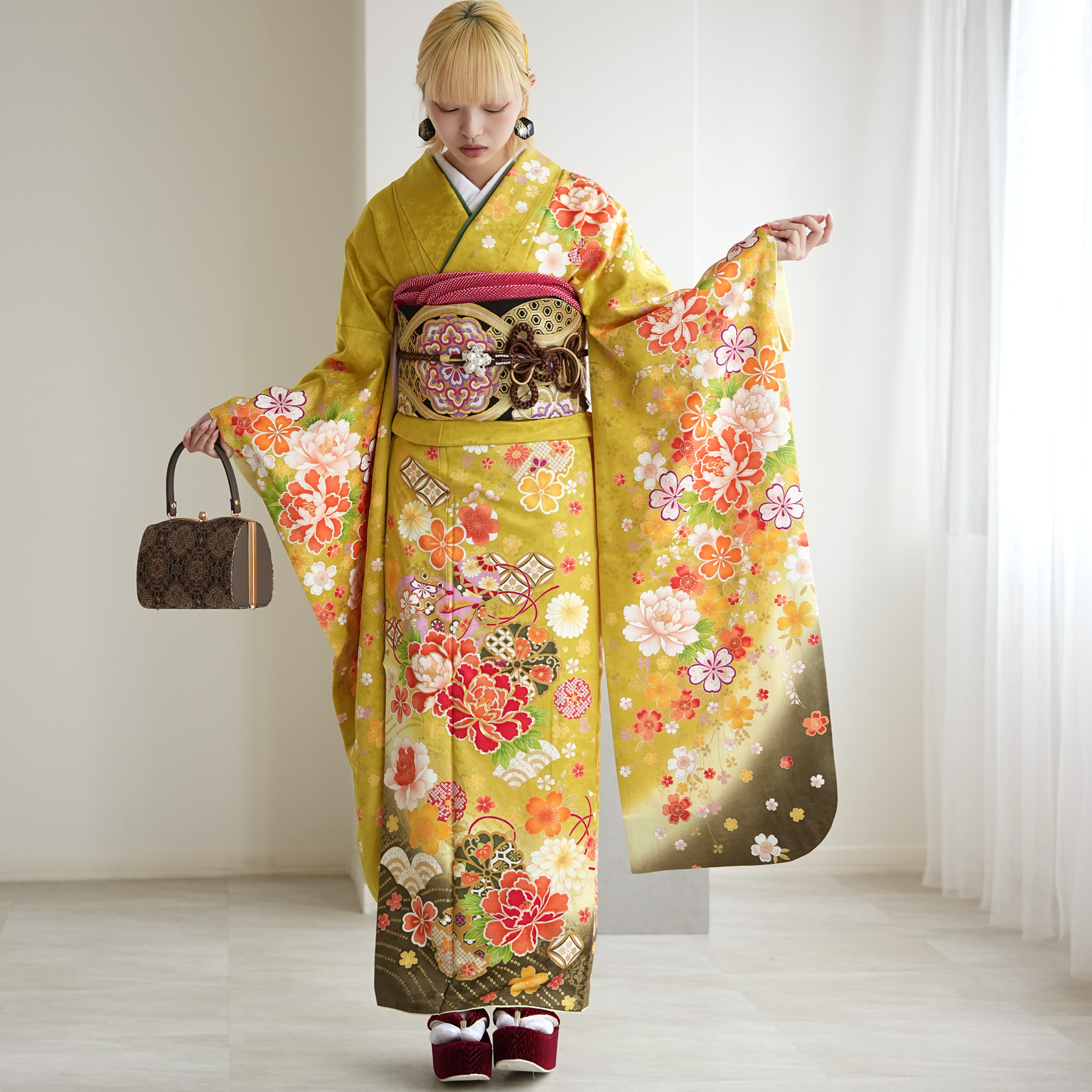 振袖 レンタル 成人式 21点セット レトロ 結婚式 結納 前撮り 成人式