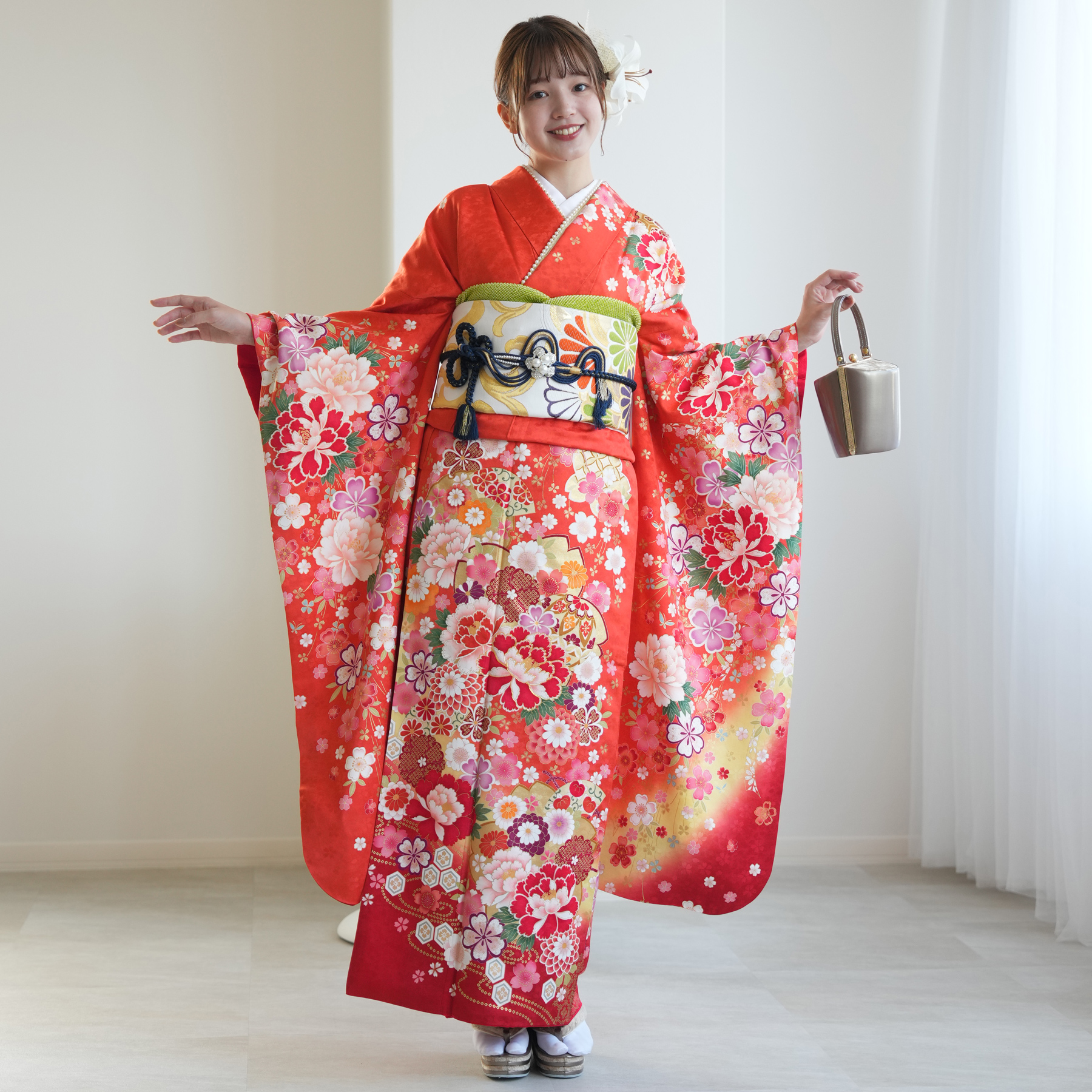 振袖 レンタル 成人式 21点セット レトロ ...の詳細画像3