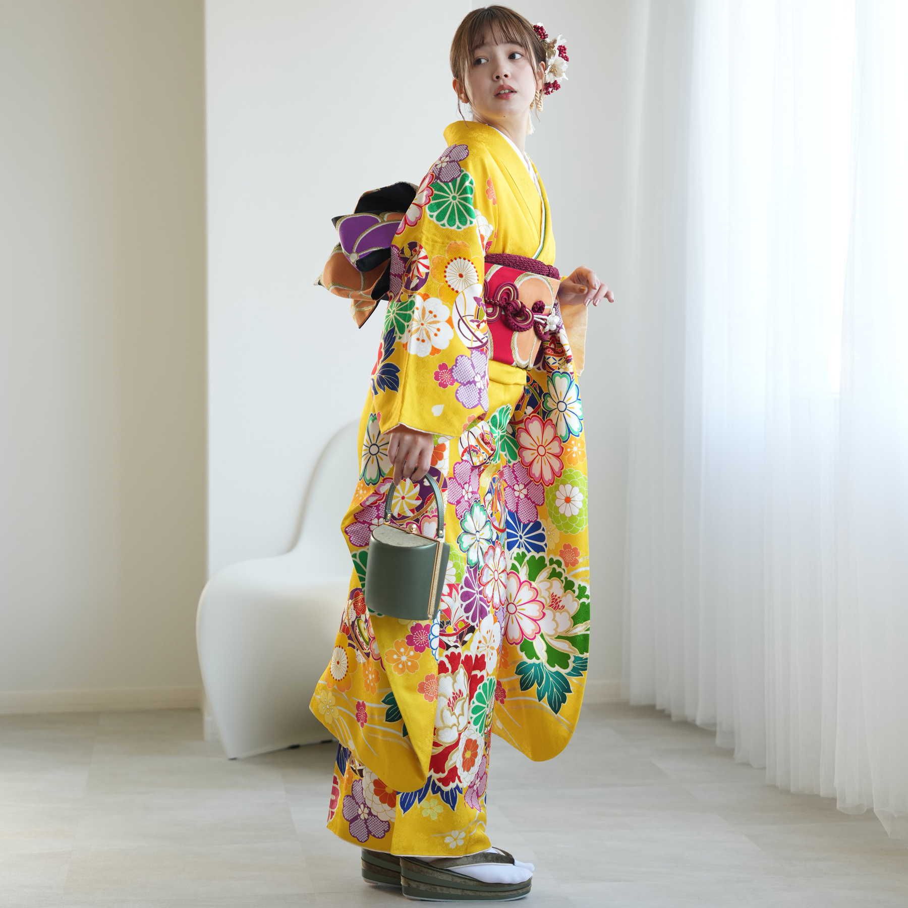 振袖 レンタル 成人式 21点セット レトロ 古典 結婚式 結納 前