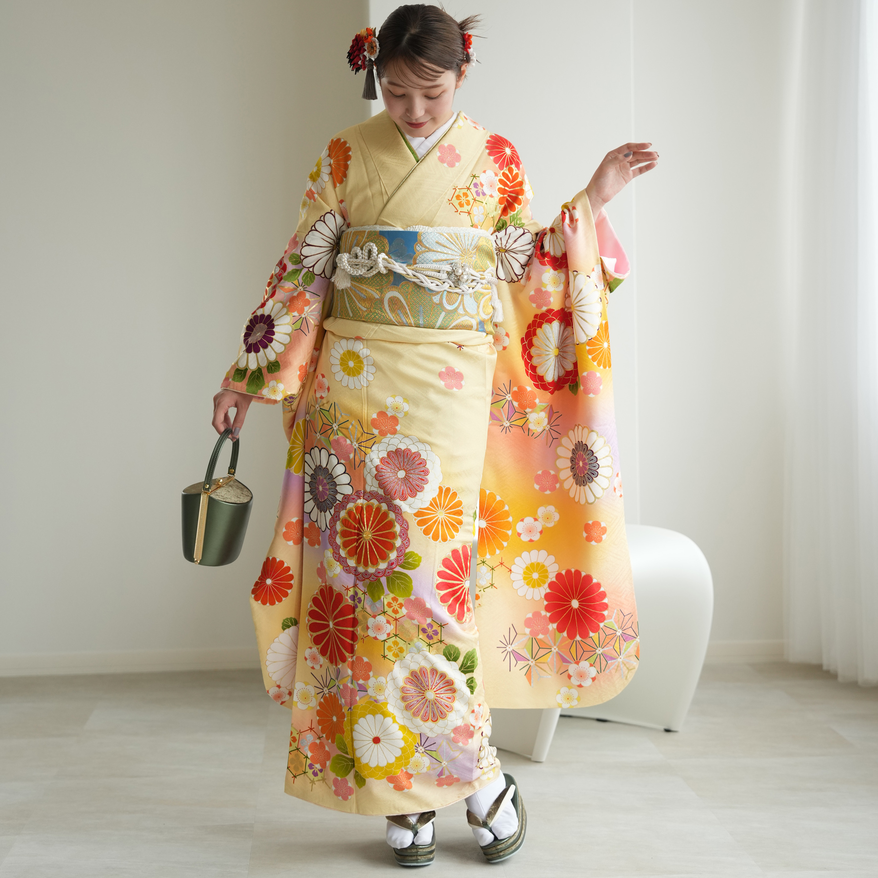 振袖 レンタル 成人式 21点セット レトロ 結婚式 結納 前撮り 成人式