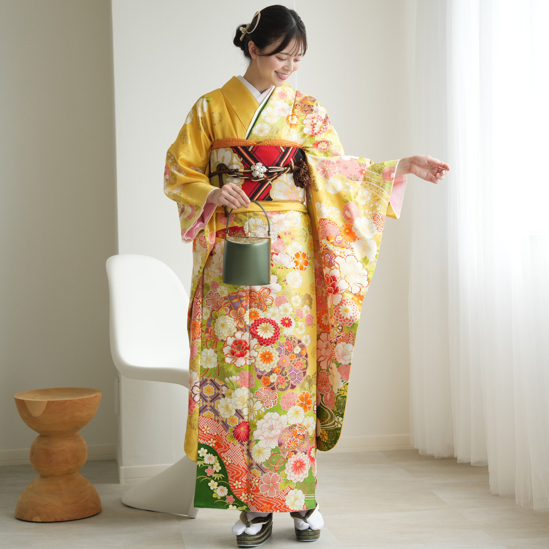 振袖 レンタル 成人式 21点セット レトロ ...の詳細画像3