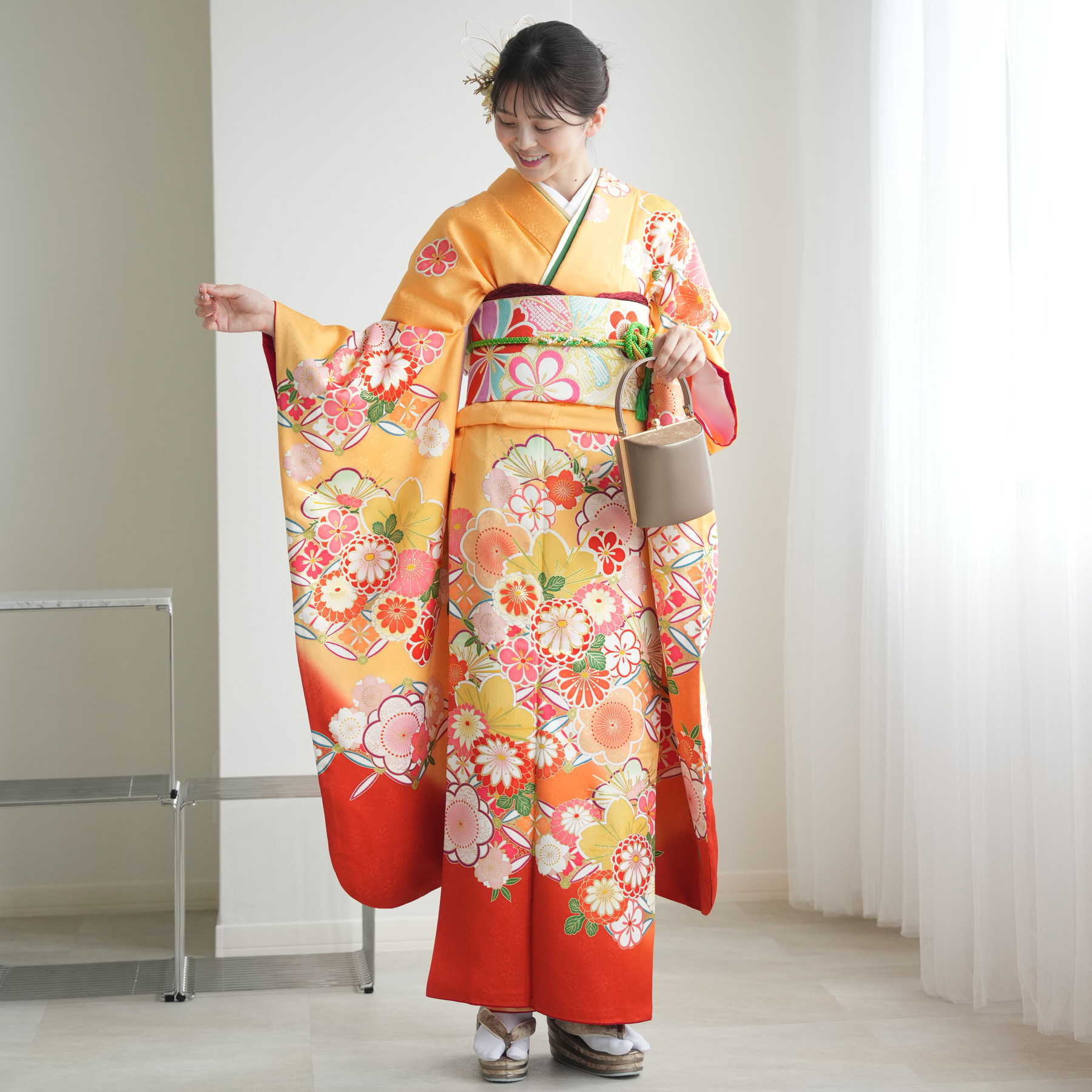 振袖 レンタル 成人式 21点セット レトロ ...の詳細画像3