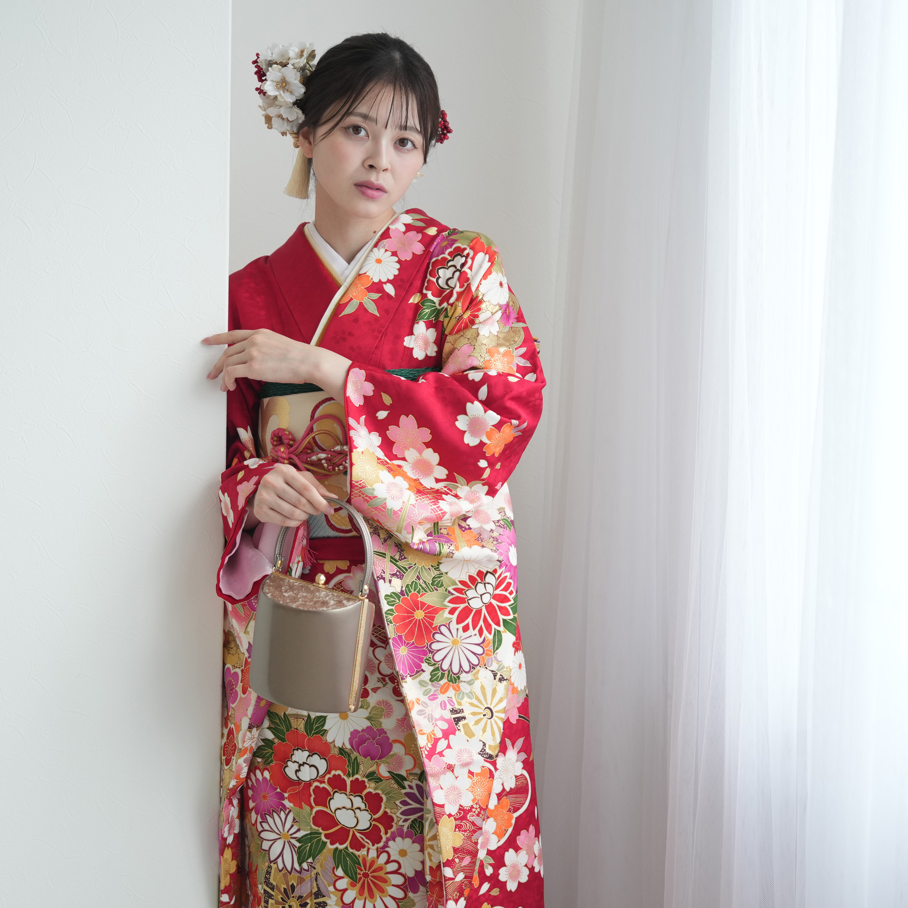 振袖 レンタル 成人式 21点セット レトロ 成人式セット フルセット