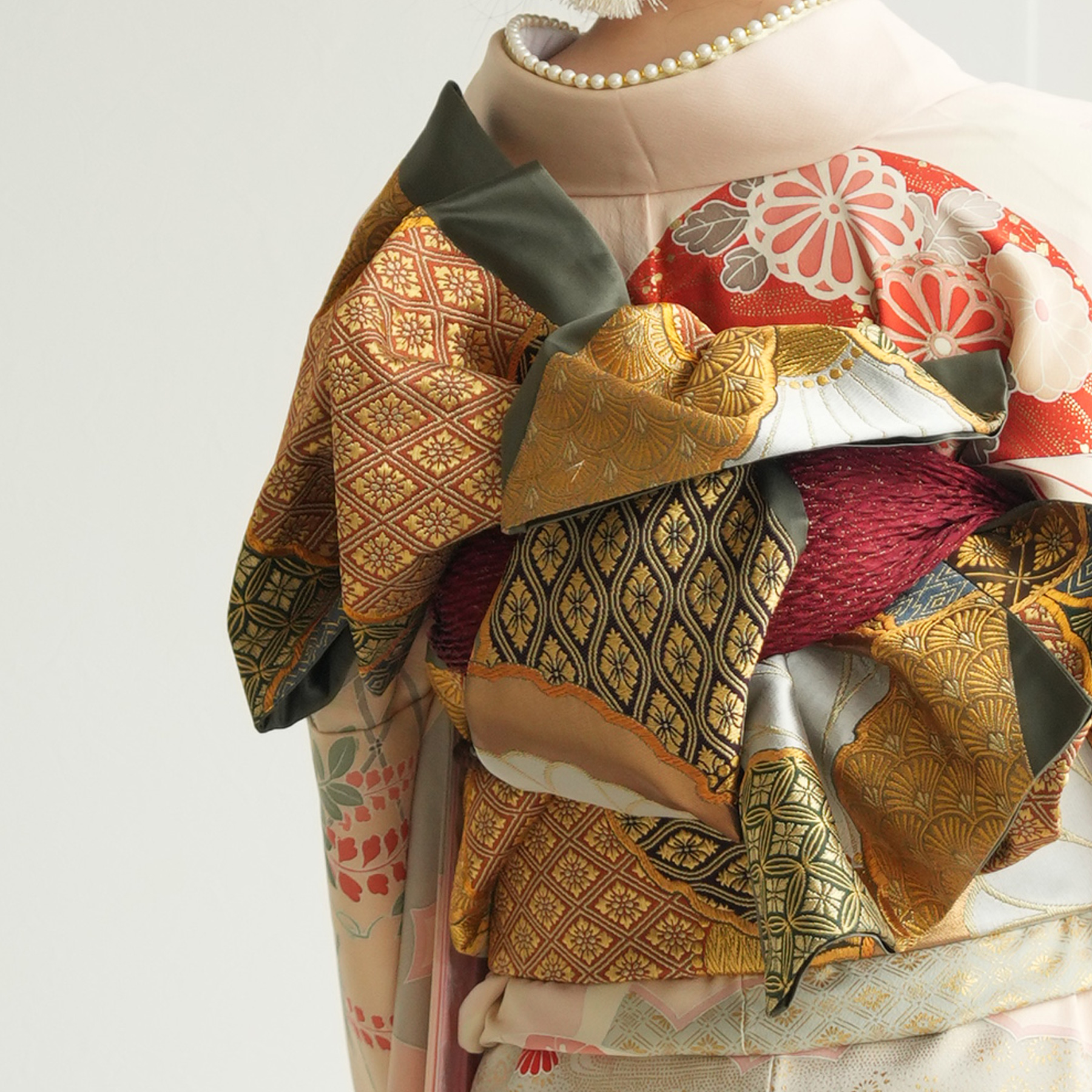 振袖 レンタル 成人式 21点セット レトロ 成人式セット 花 正絹