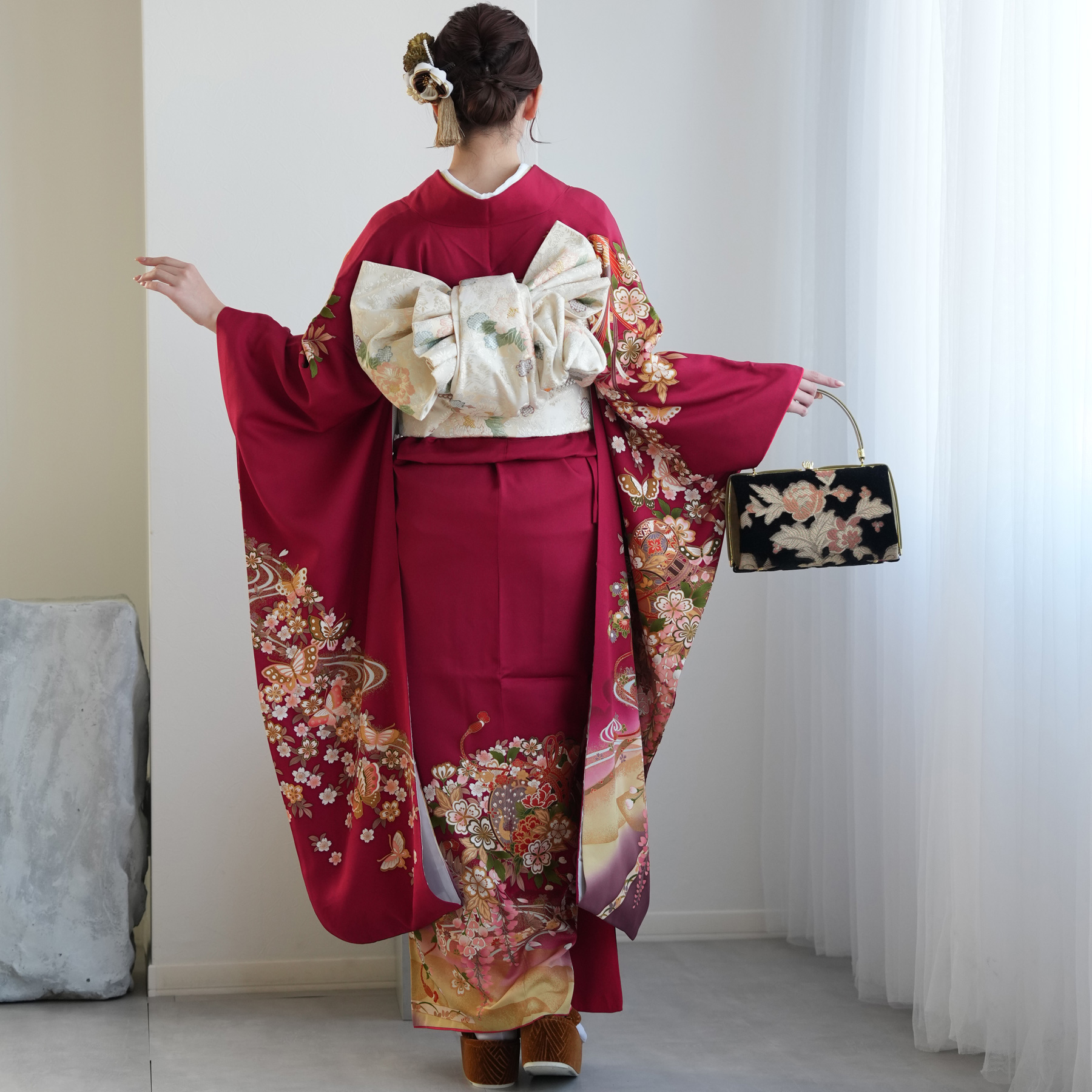 振袖 レンタル 成人式 21点セット レトロ 振袖セット 結婚式 結納 前