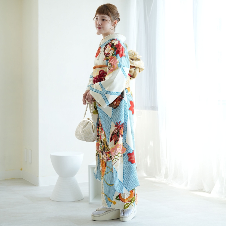 レンタル 振袖 成人式 結婚式 21点セット 古典柄 レトロ アンティーク