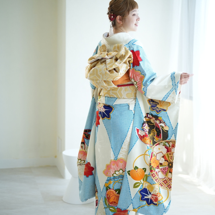 レンタル 振袖 成人式 結婚式 21点セット 古典柄 レトロ アンティーク