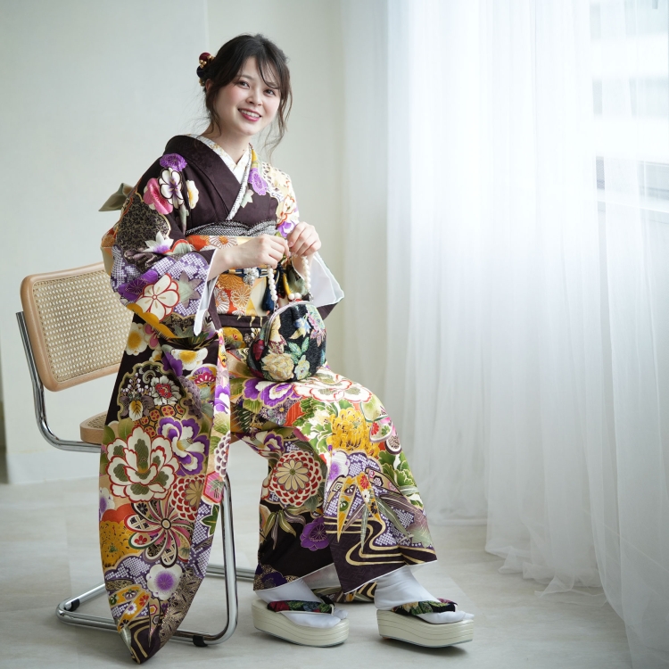 レンタル 振袖 成人式 結婚式 21点セット 古典柄 レトロ アンティーク