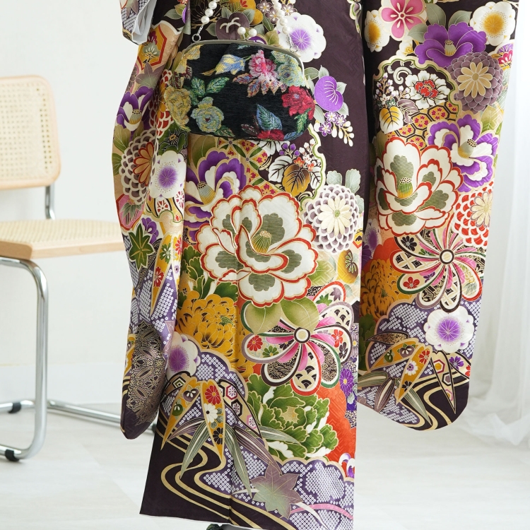 レンタル 振袖 成人式 結婚式 21点セット 古典柄 レトロ アンティーク