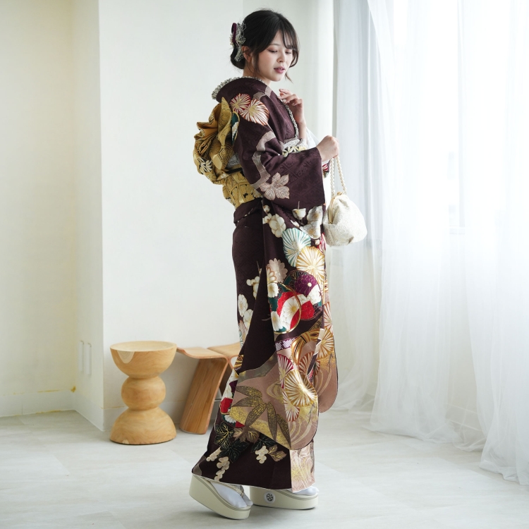 レンタル 振袖 成人式 結婚式 21点セット 古典柄 レトロ アンティーク