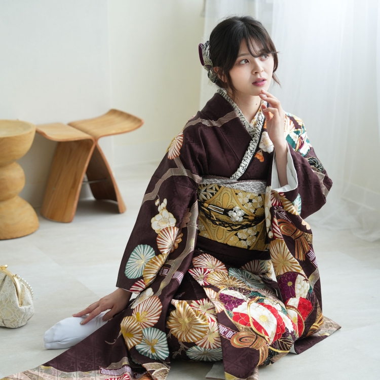 レンタル 振袖 成人式 結婚式 21点セット 古典柄 レトロ アンティーク