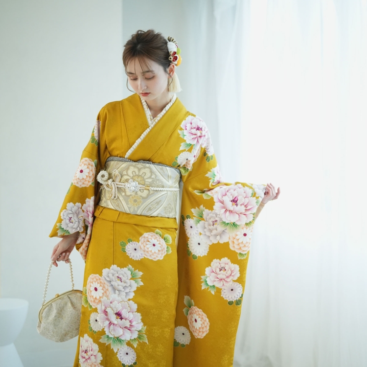 レンタル 振袖 成人式 結婚式 21点セット 古典柄 レトロ アンティーク