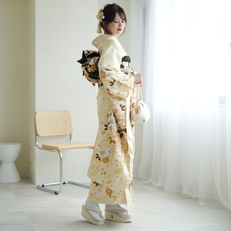 レンタル 振袖 成人式 結婚式 21点セット 古典柄 レトロ アンティーク