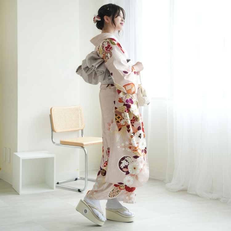レンタル 振袖 成人式 結婚式 21点セット 古典柄 レトロ