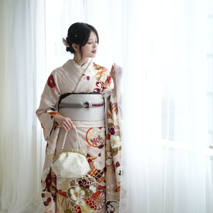 レンタル 振袖 成人式 結婚式 21点セット 古典柄 レトロ