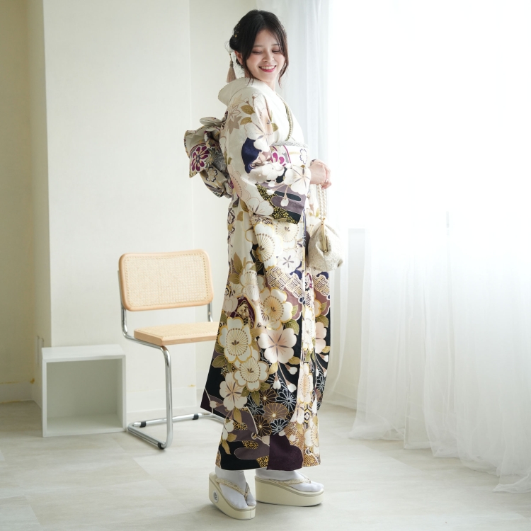 レンタル 振袖 成人式 結婚式 21点セット 古典柄 レトロ アンティーク