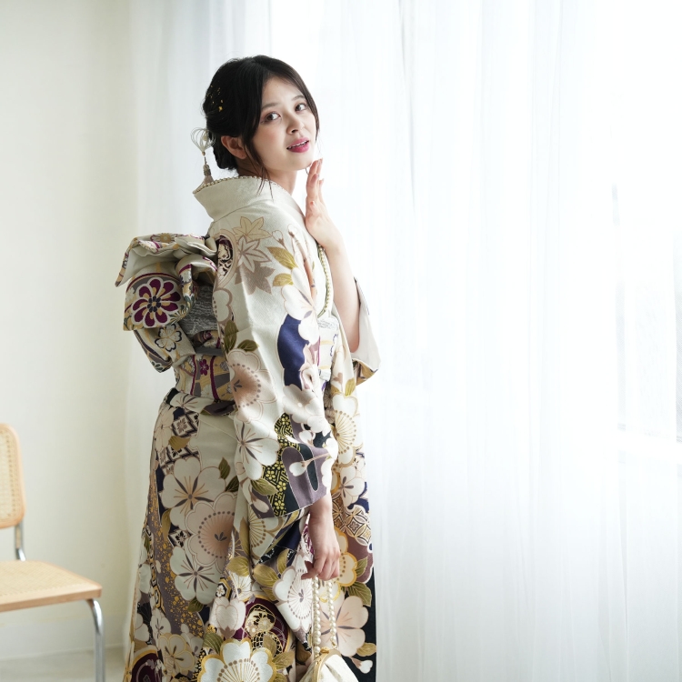 レンタル 振袖 成人式 結婚式 21点セット 古典柄 レトロ アンティーク