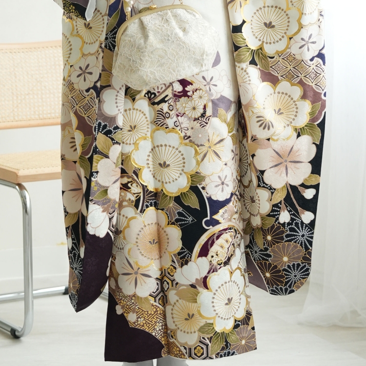 レンタル 振袖 成人式 結婚式 21点セット 古典柄 レトロ アンティーク