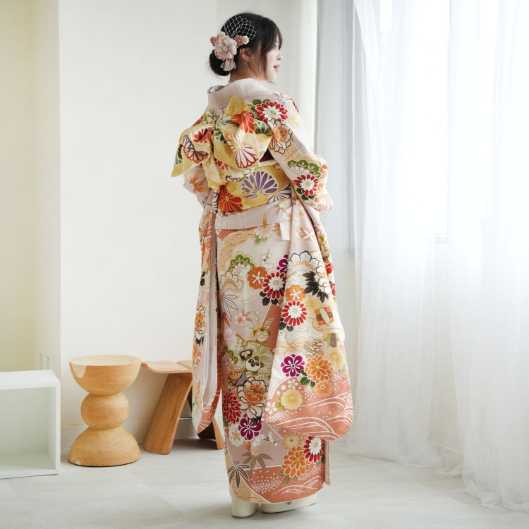 レンタル 振袖 成人式 結婚式 21点セット 古典柄 レトロ アンティーク