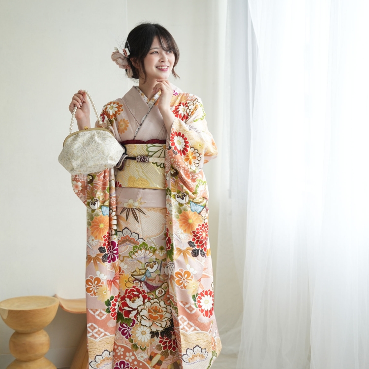 レンタル 振袖 成人式 結婚式 21点セット 古典柄 レトロ アンティーク