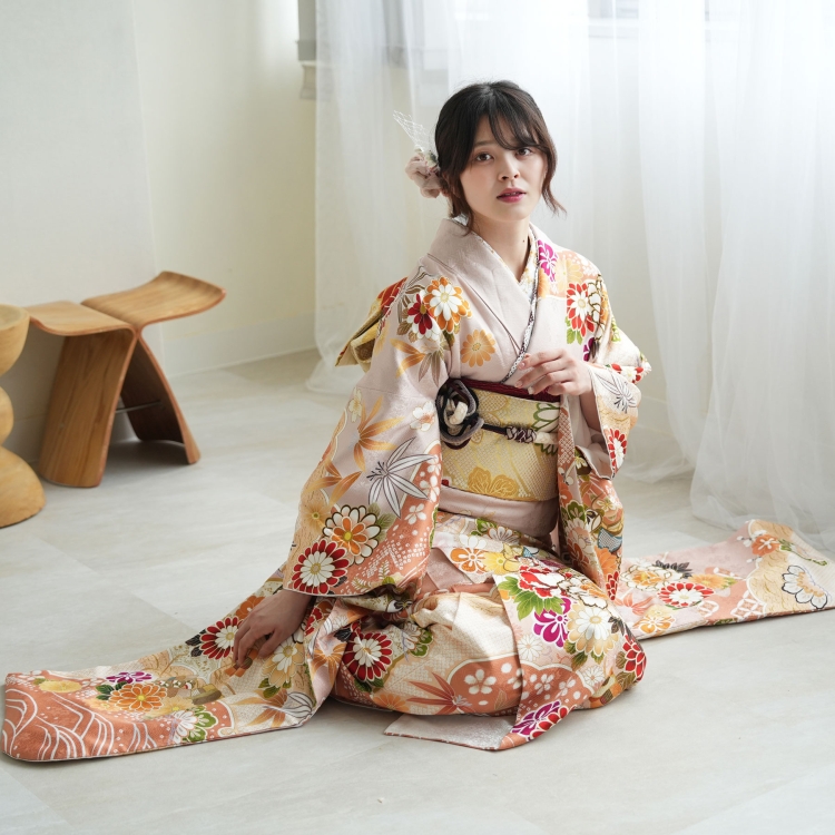 レンタル 振袖 成人式 結婚式 21点セット 古典柄 レトロ アンティーク