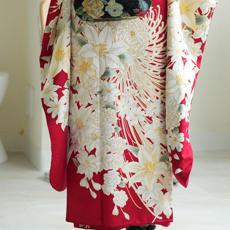 レンタル 振袖 成人式 21点セット 古典柄 レトロ アンティーク系 結婚