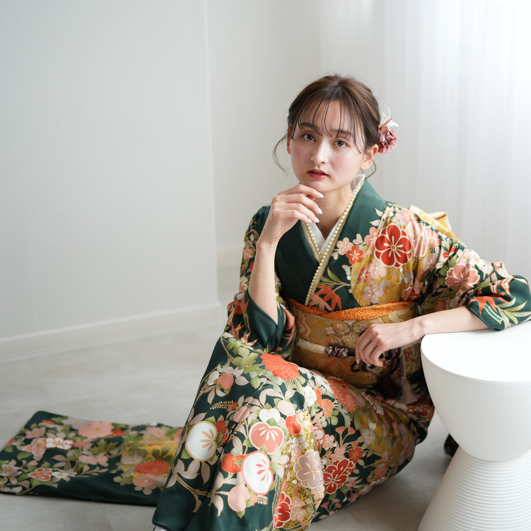 レンタル 振袖 成人式 フルセット 21点セット 絵羽 女性 結婚式 レトロ