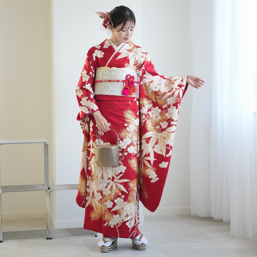 レンタル 振袖 成人式 正絹着物 正絹袋帯 2...の詳細画像3