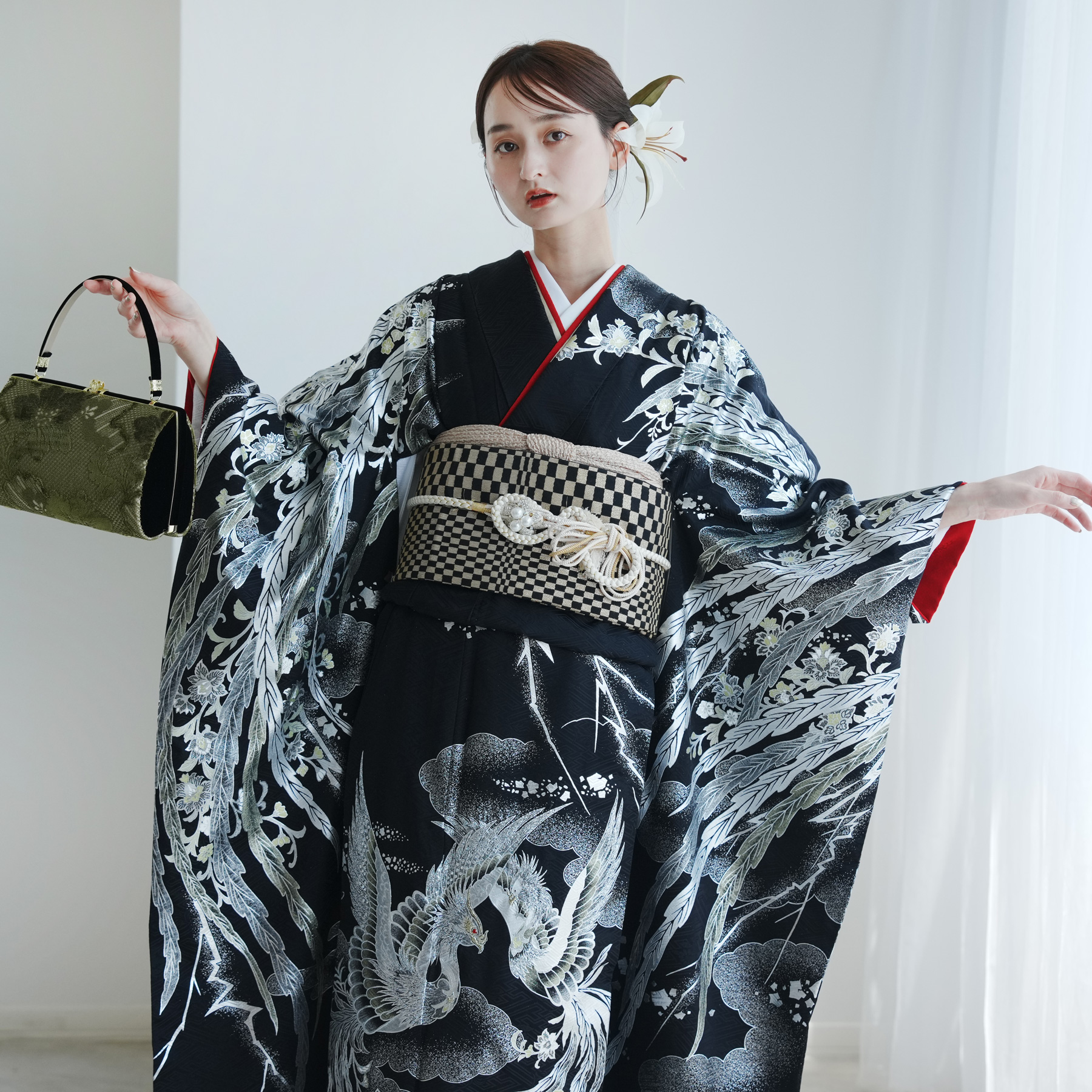 振袖&袋帯セット 楽天市場】振袖セット 成人式 H・L アッシュ・エル ブランド 絵