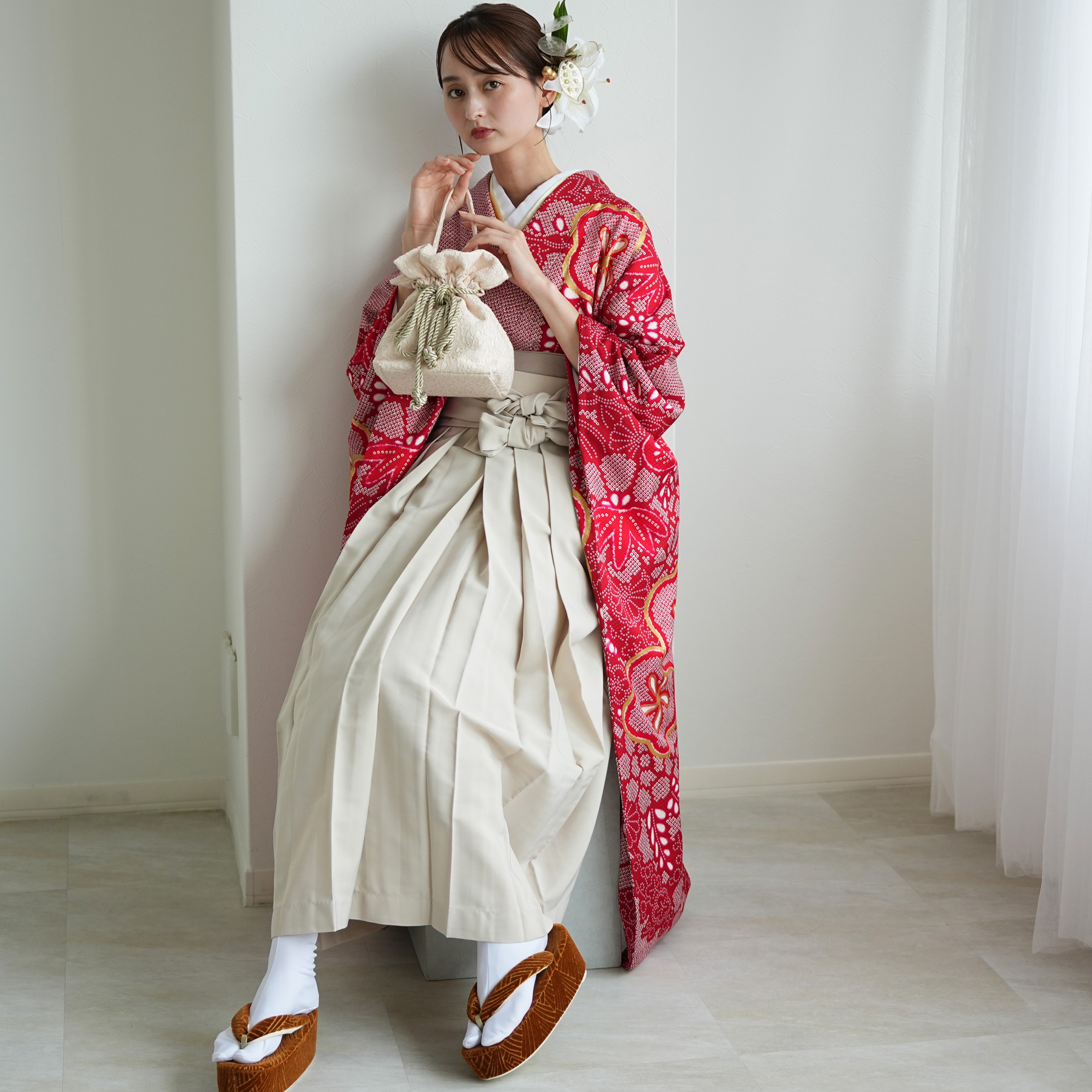 振袖+袴 18点セット（ kimono hakama ）