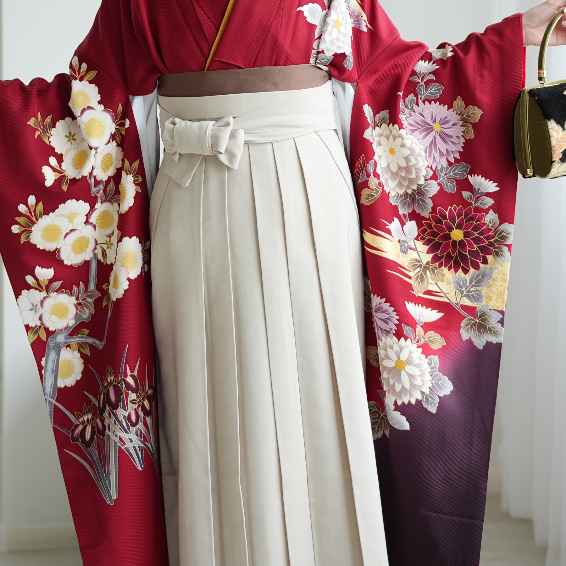 振袖+袴 18点セット（ kimono hakama ）